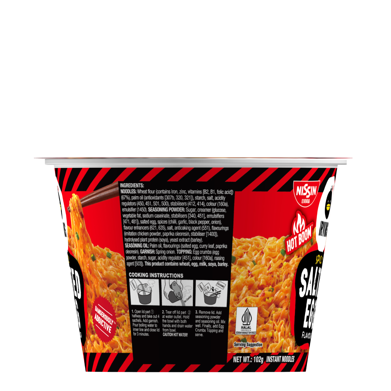 NISSIN x IRVINS Spicy Salted Egg Instant Noodle Bowl