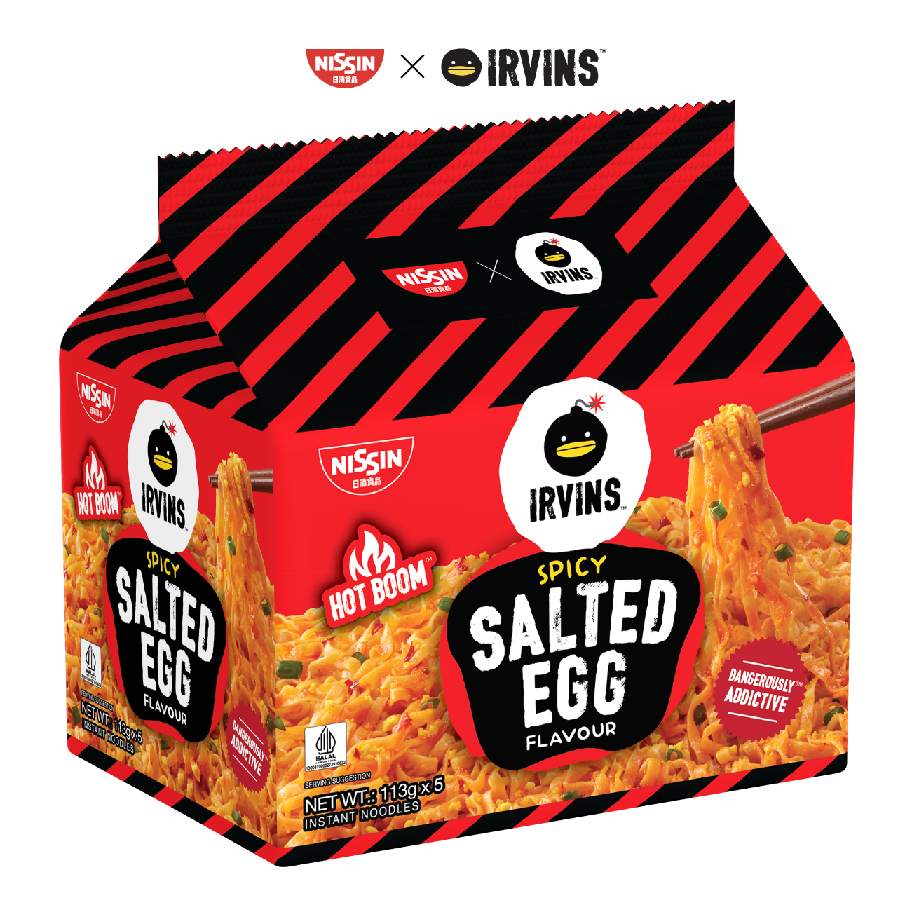 NISSIN x IRVINS Spicy Salted Egg Instant Noodle Packet