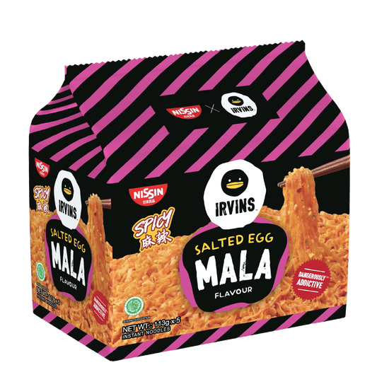 NISSIN x IRVINS Mala Salted Egg Instant Noodle Packet