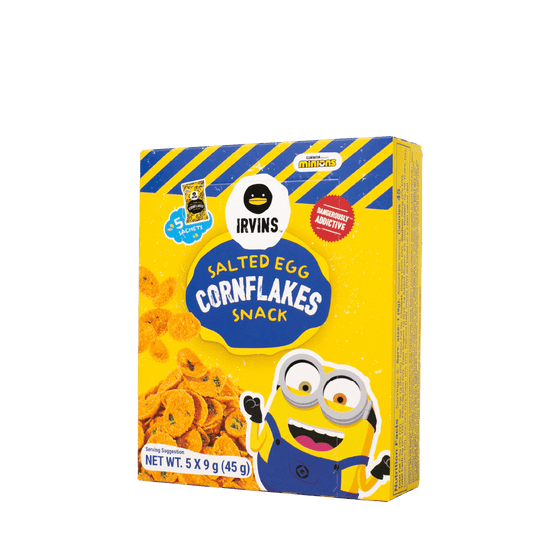 IRVINS x MINIONS Salted Egg Cornflakes Snack 45g (5 sachets x 9g)