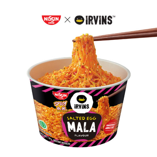 NISSIN x IRVINS Mala Salted Egg Instant Noodle Bowl