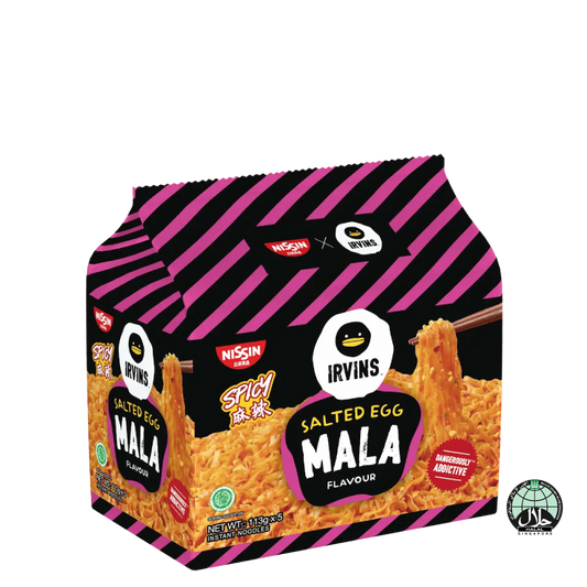 NISSIN x IRVINS Mala Salted Egg Instant Noodle Packet