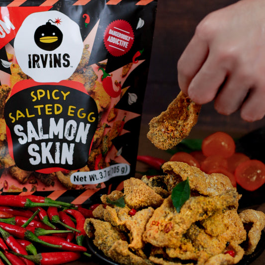 IRVINS Hot Boom Salted Egg Salmon Skin Small (105g)