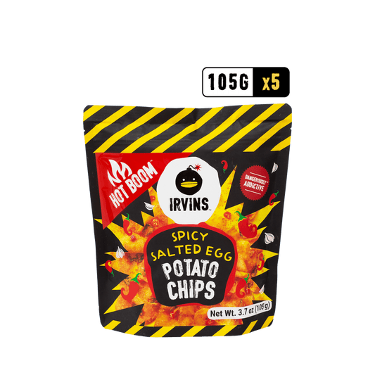 [Bundle of 5] IRVINS Hot Boom Salted Egg Potato Chips (105g) (Online Exclusive)
