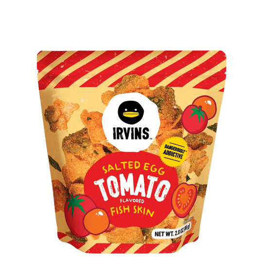 [Pre-order Bundle] IRVINS Salted Egg Tomato Flavored Fish Skin 80g + Tomato Keychain + Socks