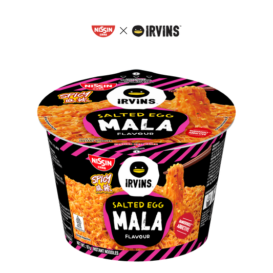 NISSIN x IRVINS Mala Salted Egg Instant Noodle Bowl