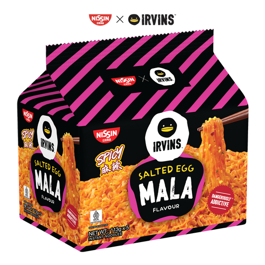 NISSIN x IRVINS Mala Salted Egg Instant Noodle Packet