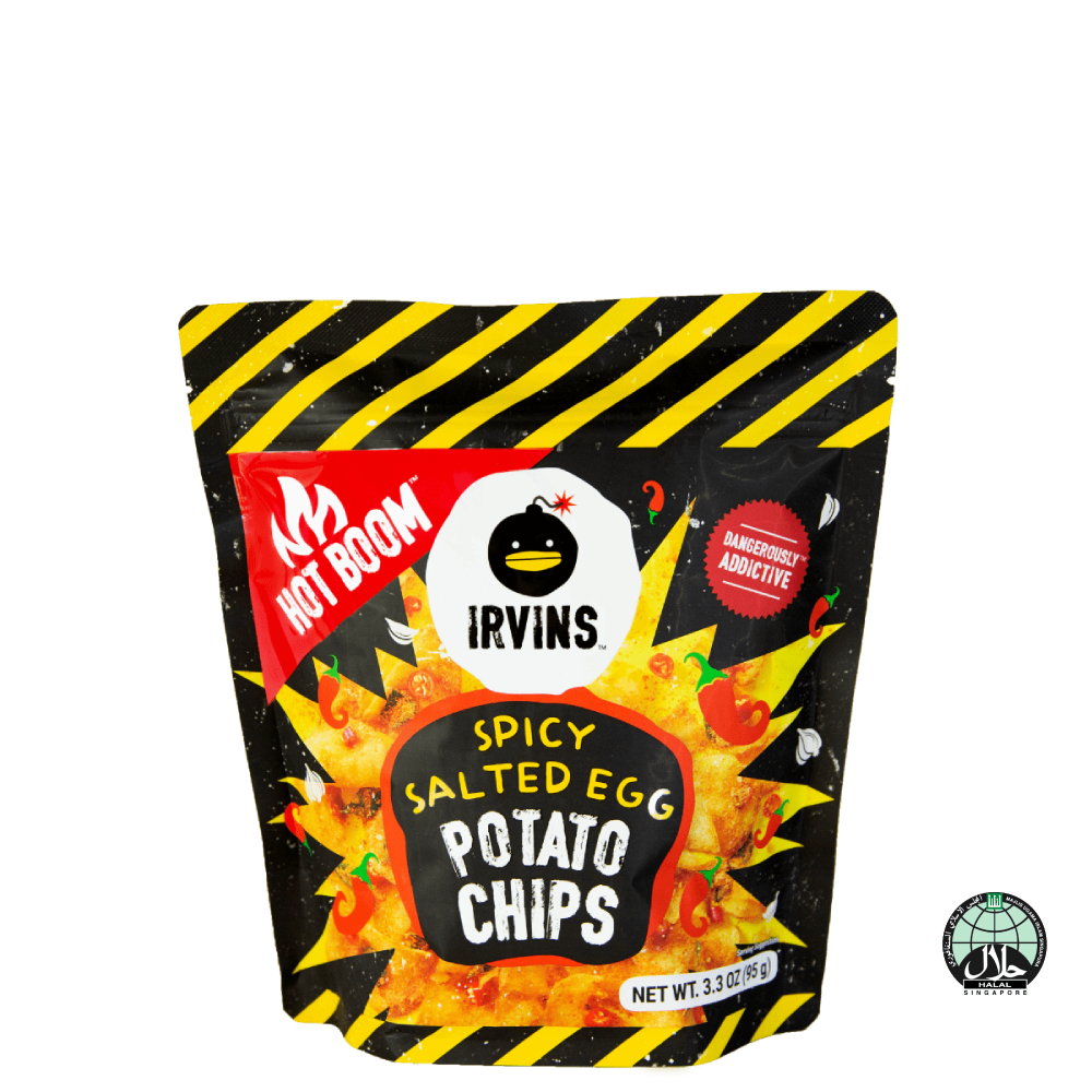 IRVINS Hot Boom Salted Egg Potato Chips (95g)