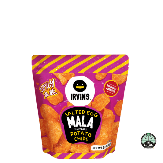 IRVINS Salted Egg Mala Flavoured Potato Chips (80g)